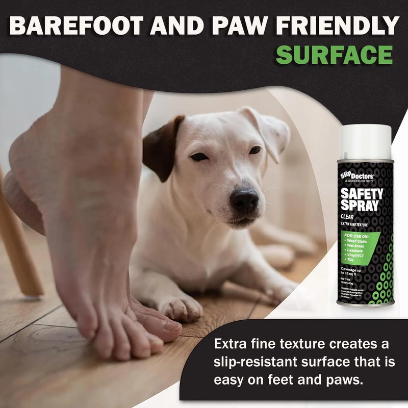Slip Doctors SlipDoctors Safety Spray - Clear Fine-Textured Non-Slip Spray - Barefoot & Dog Paw Friendly Anti-Slip for Wood, Vinyl, Laminate & Tile - Image 2